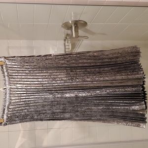 NWoT Sirena silver pleated skirt